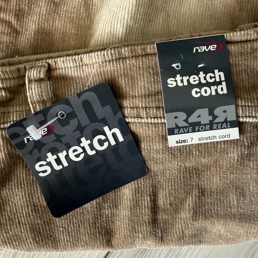 Rave For Real Stretch Cord Skirt Brown Size 7 NWT - Picture 7 of 8